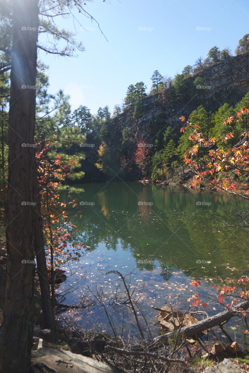 Reflections of Fall. At Pinnacle Mtn. State Park 