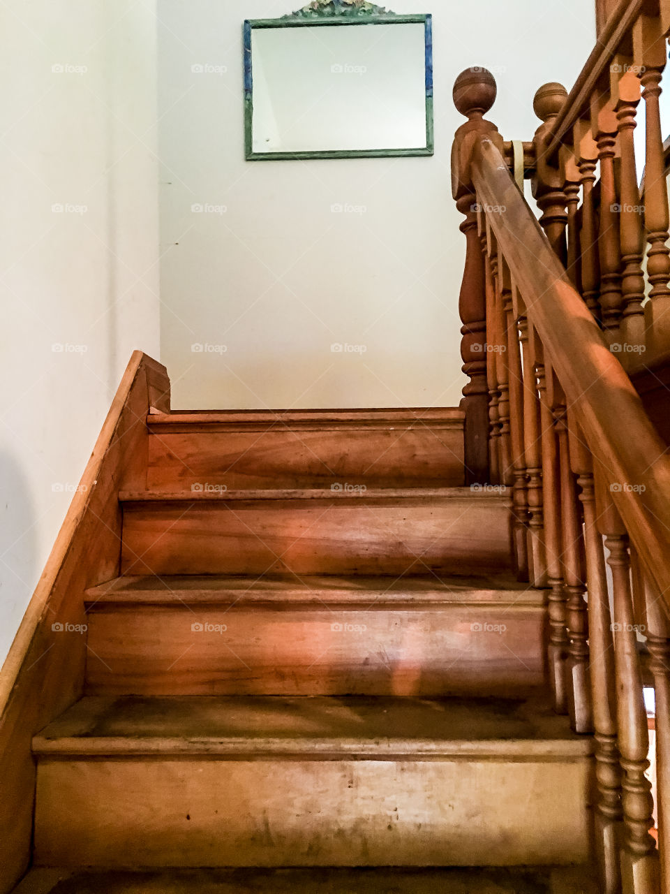 Victorian wood staircase 