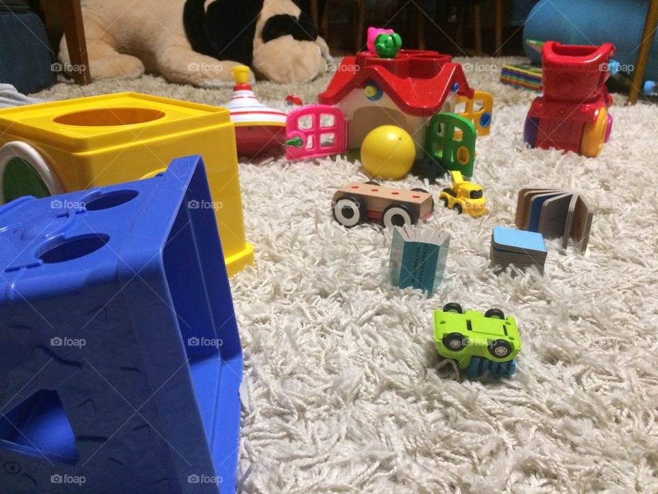 Toys on a floor 