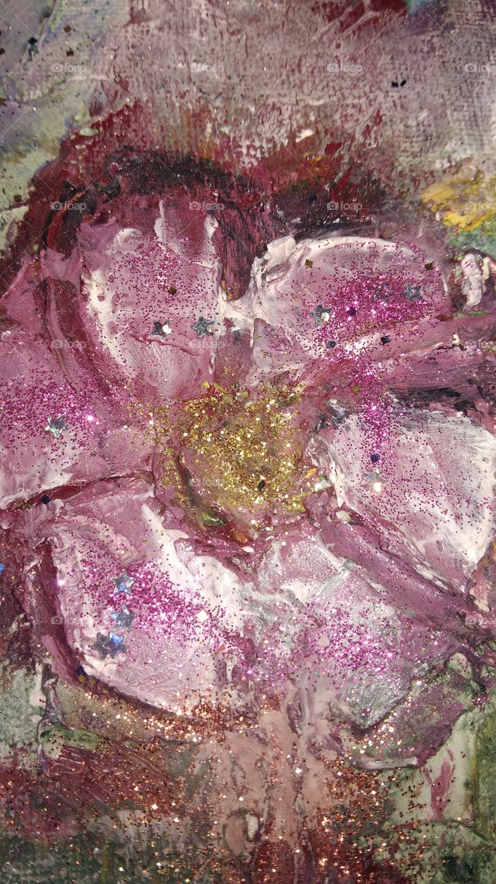 Pink artistic flower