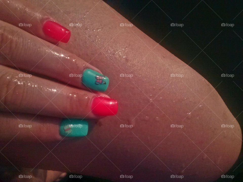 colored nails