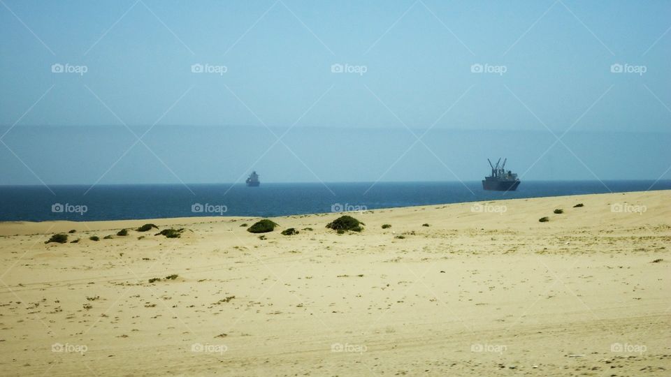 Boats on the horizon