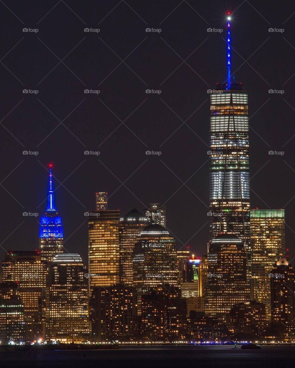 WTC and empire states both in blue