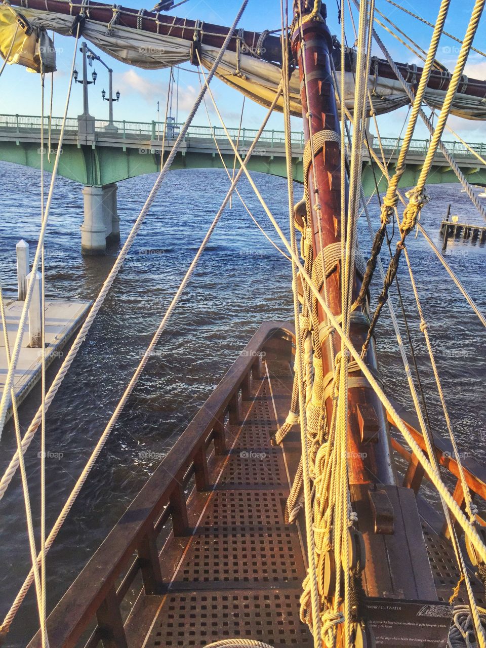 On a boat. A gorgeous view on a boat