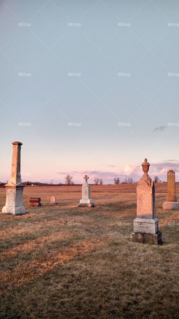 concrete tombstones