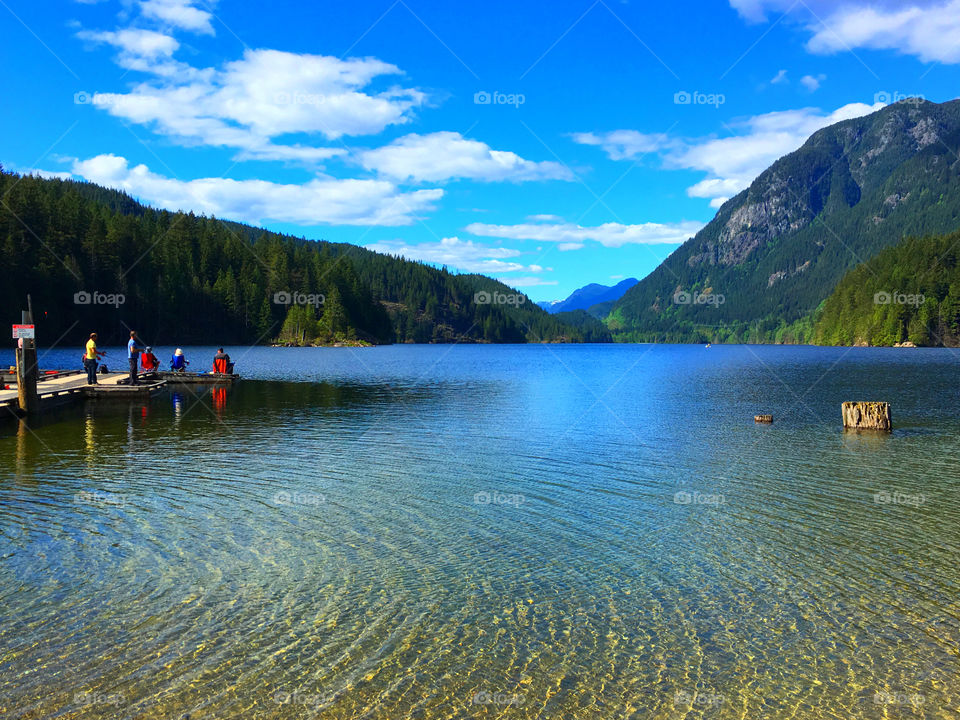 Fishing at the lake in beautiful British Columbia 