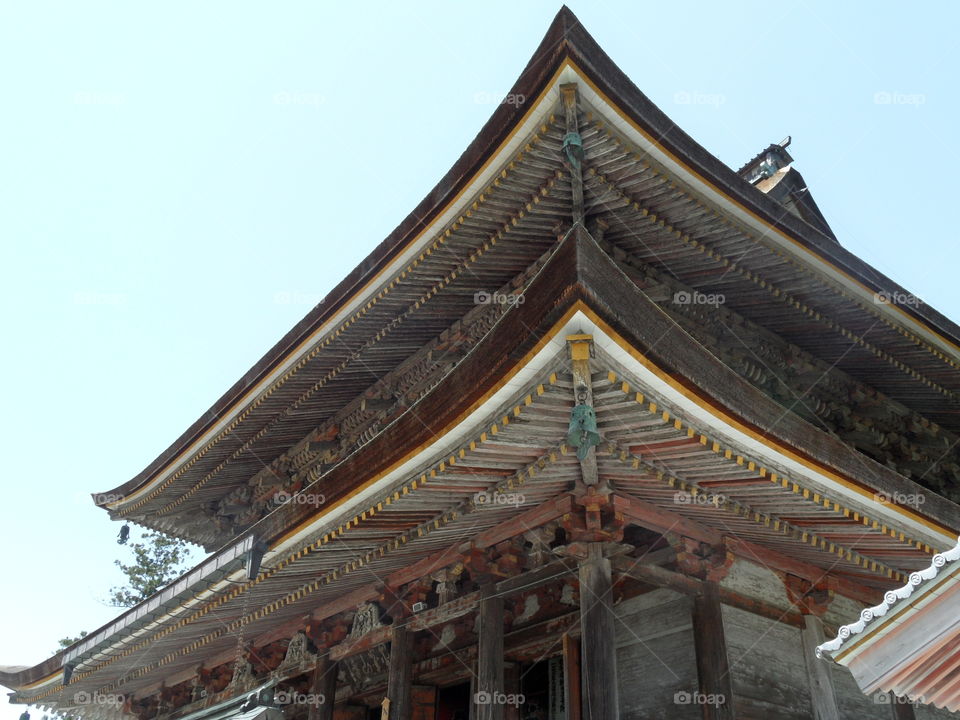 japanese temple wood roof