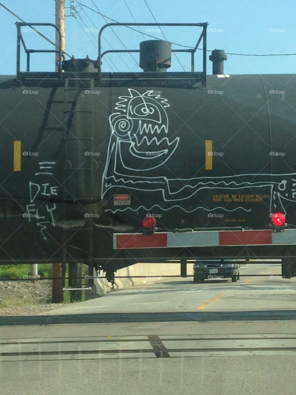 Art on the side of a train