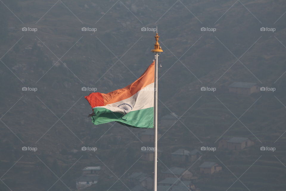 Indian National Flag
Indian National Flag is tricolour with orange, white and green colour.
