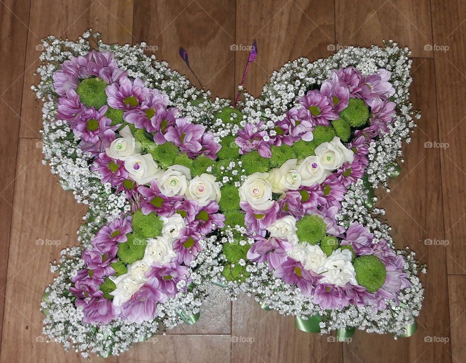 Butterfly funeral tribute