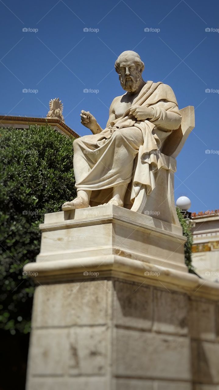 Plato statue. Greece, Athens Plato statue 