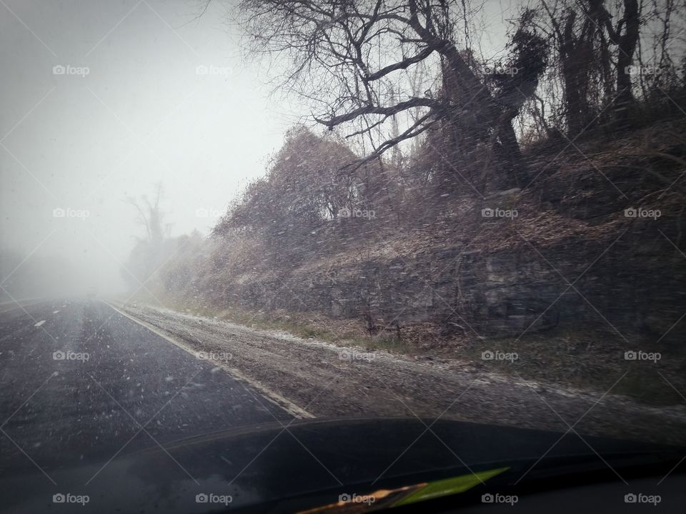 Blowing snow on the work commute