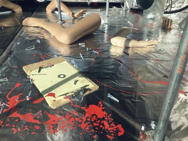 Bloody murder scene