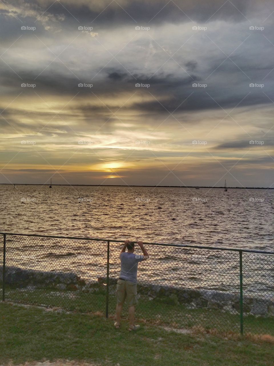 sunset at the playground