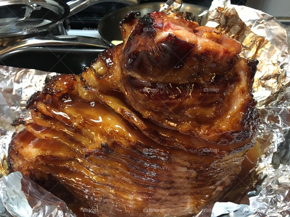 Maple glazed ham. Absolutely delicious 
