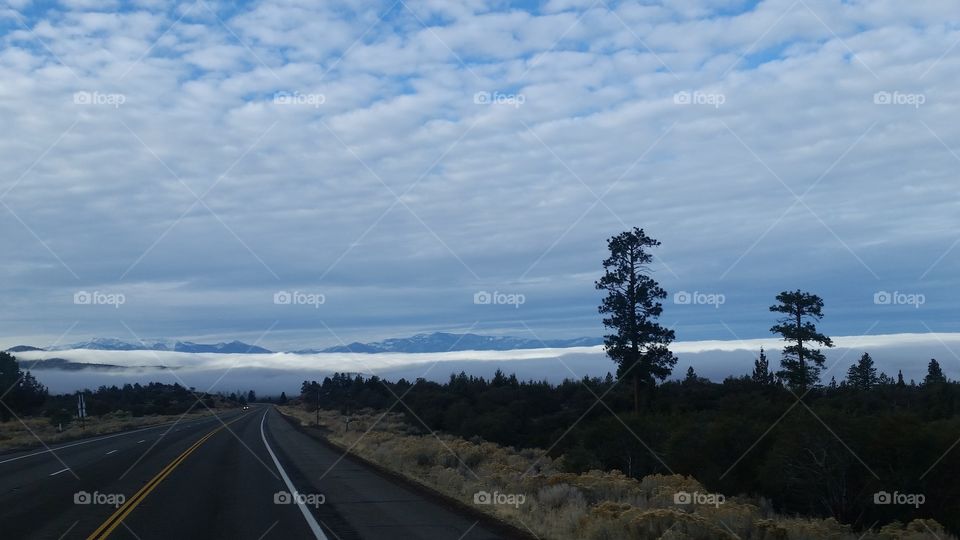 mysterious clouds and open roads