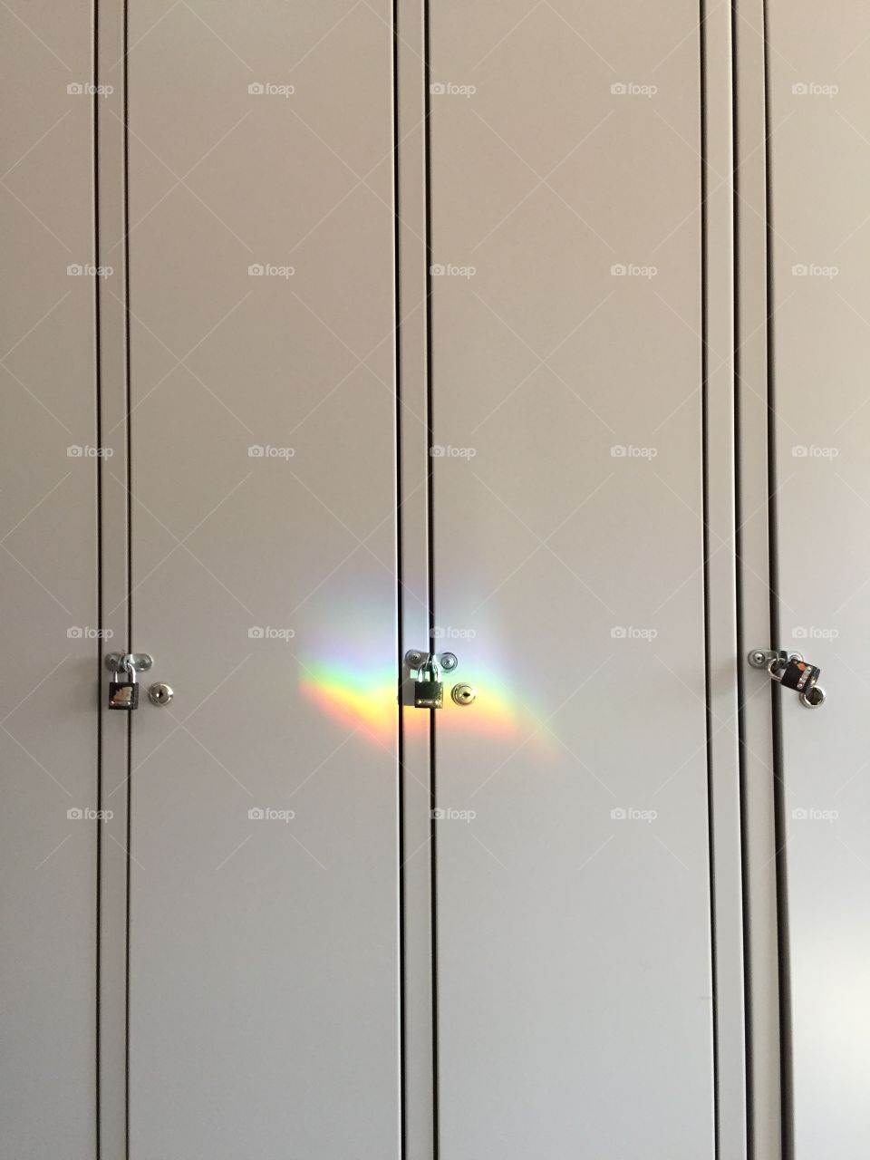 Rainbow in the locker room 