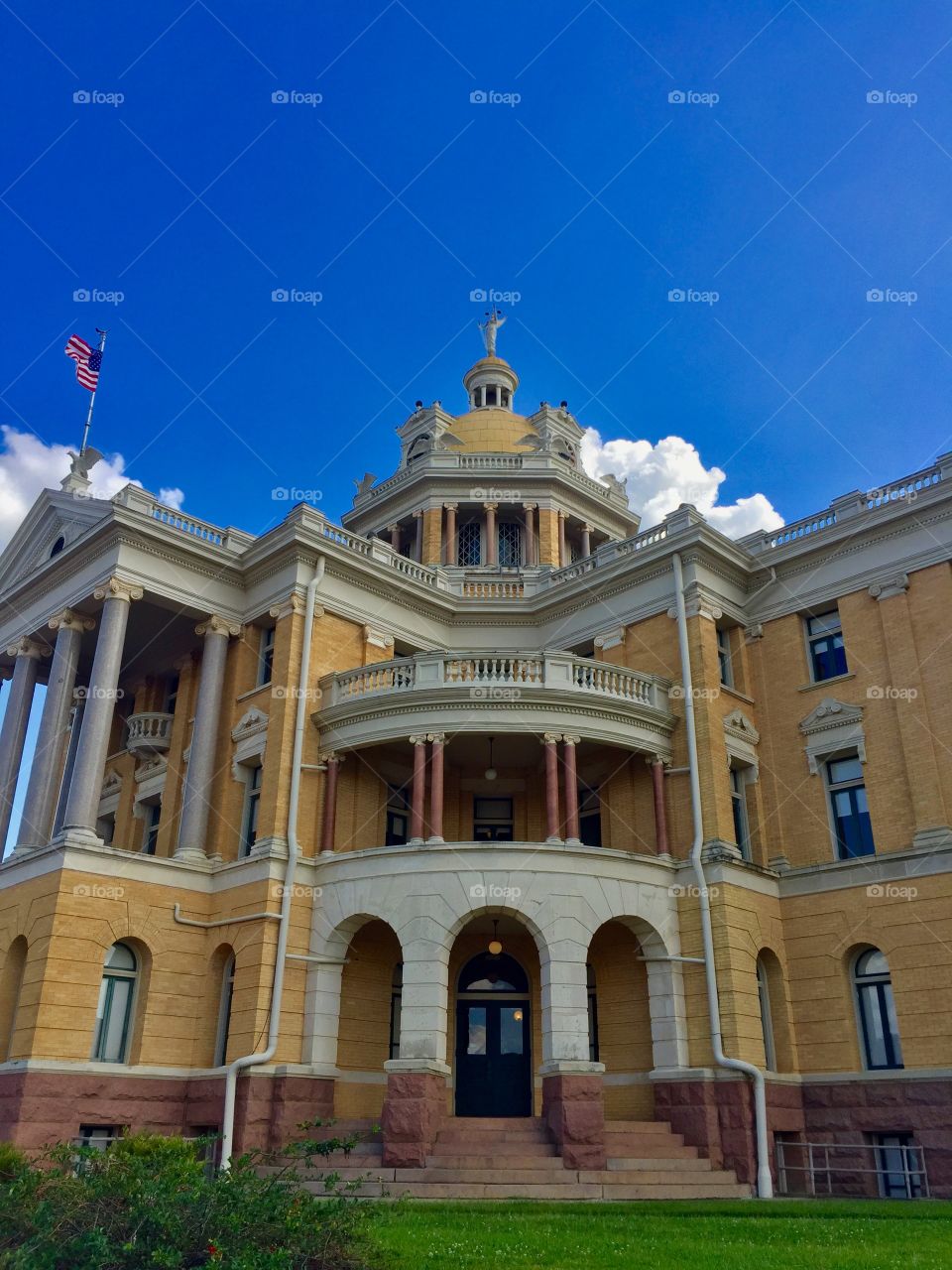 Full Frontal. Old Harrison County Courthouse. Marshall, Texas