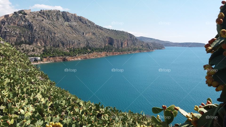 High angle view of sea