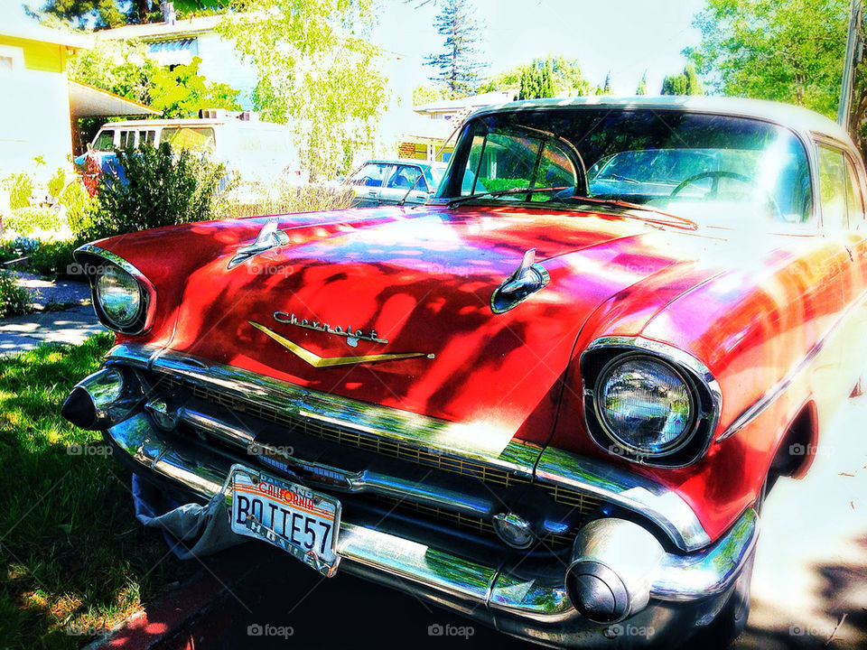 Classic American 1957 Chevrolet automobile