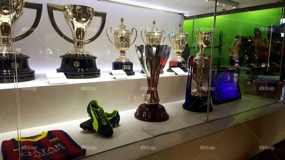 FC Barcelona museum trophy