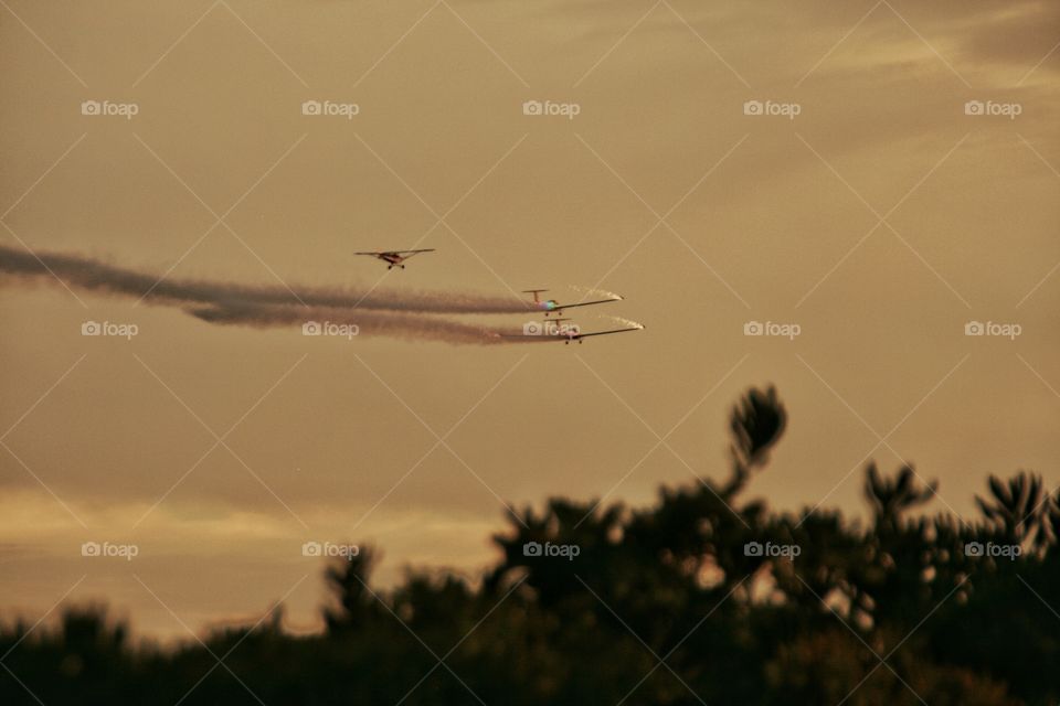 Planes in the sky of Barcelona