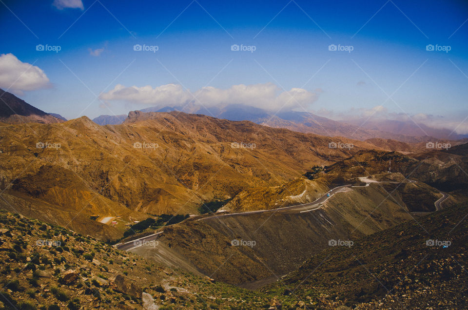 Scenic view of mountain against sky