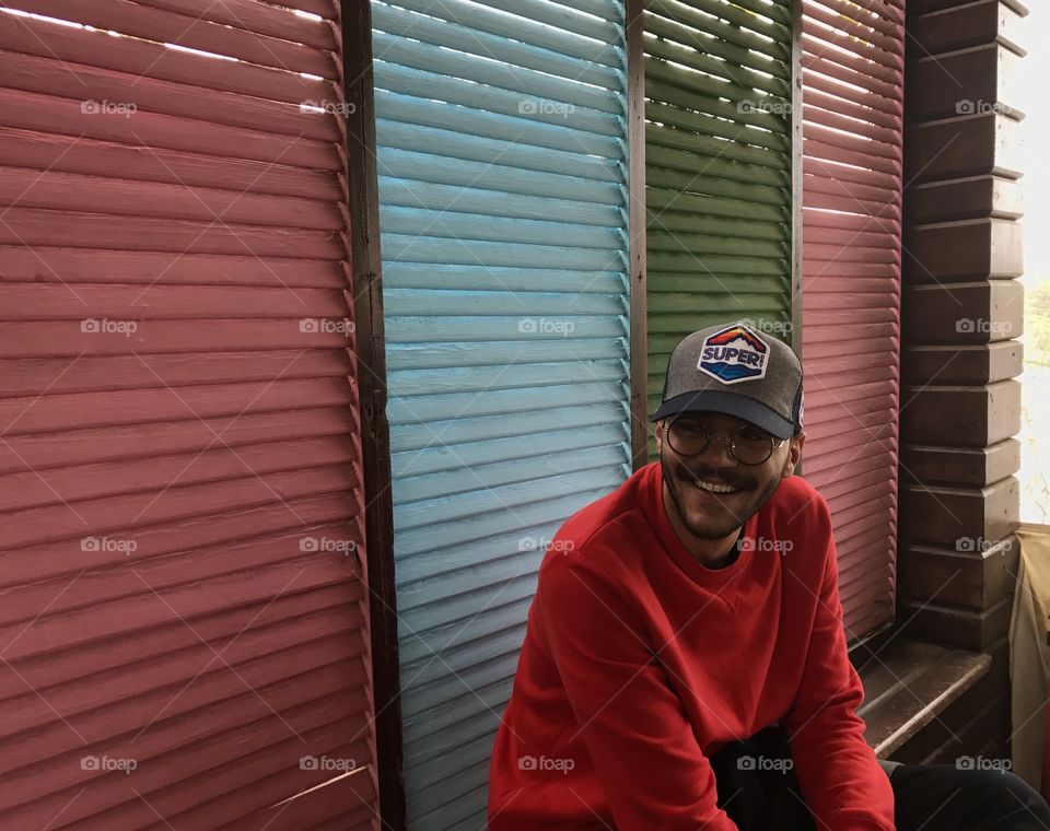 A colorful smile.  @Zamalek, Cairo, Egypt.