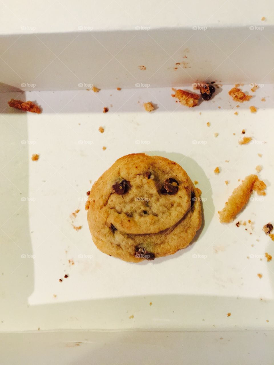 Smiling cookie. 