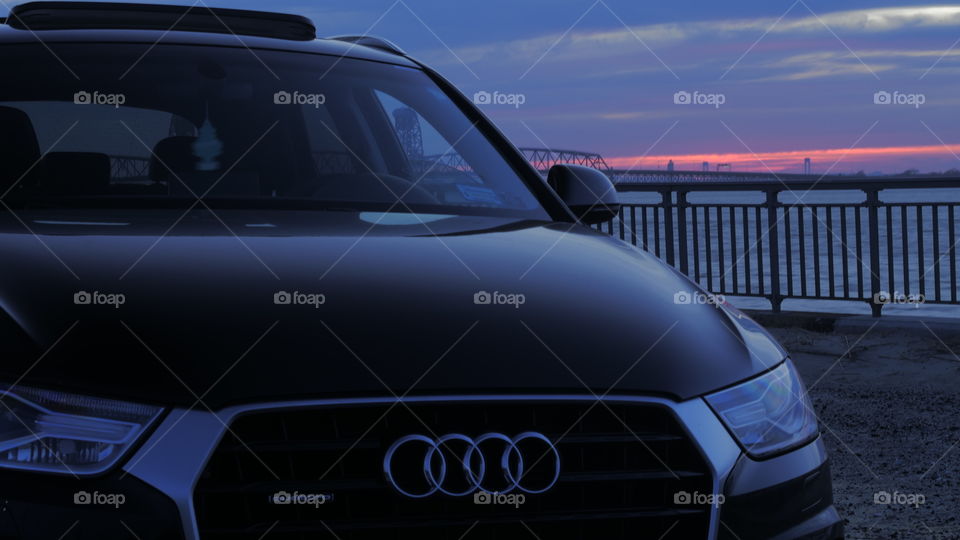 Audi and the sunset....