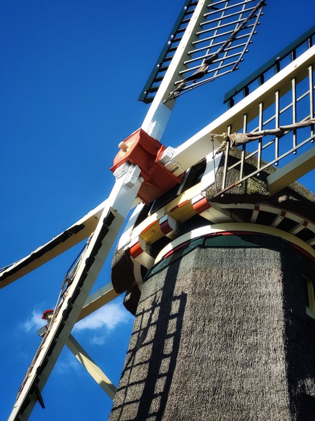 Close up of a dutch windmill