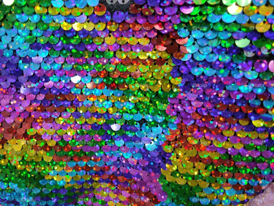 Colorful rainbow sequins glitter accessories
