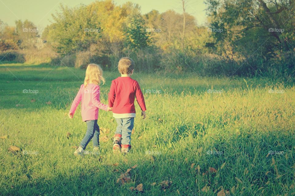 Best friends taking a walk