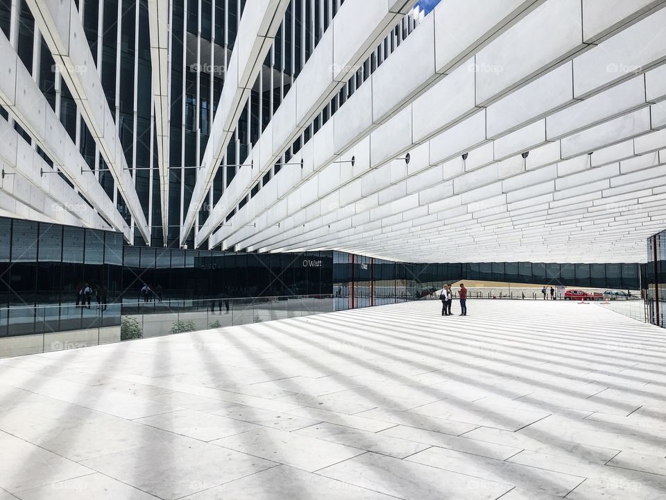 White modern design building