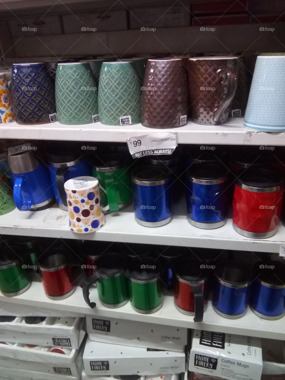 different designed coffee mugs