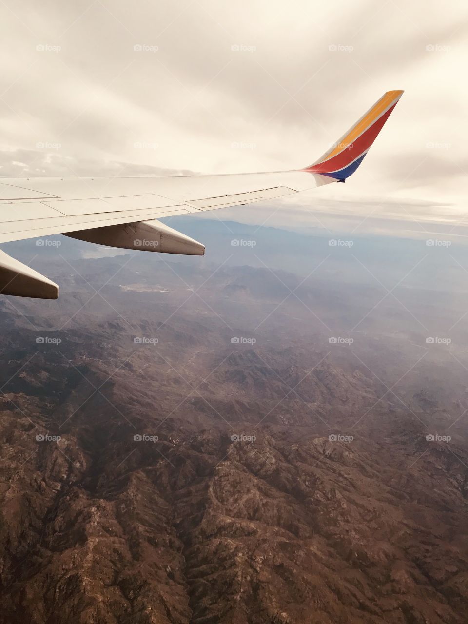Flying over Arizona