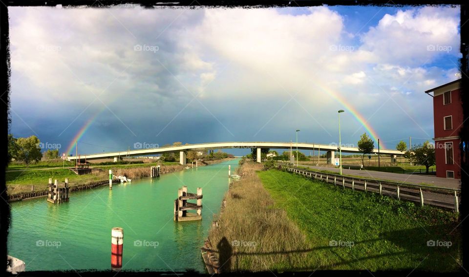 Rainbow on the river