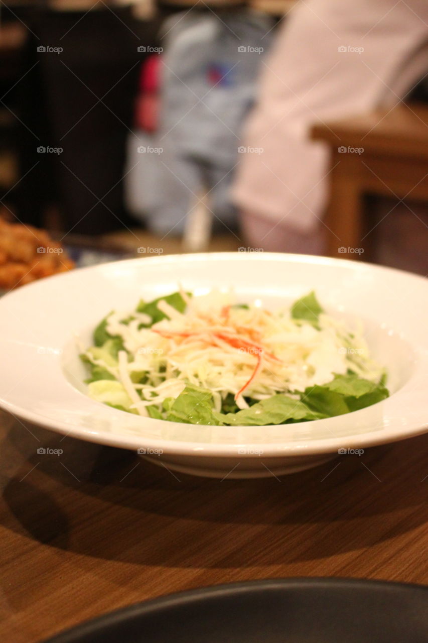 We ordered a salad during our anniversary celebration. It tasted great at first but I am not fan of its sweet sauce. It's just a simple salad.