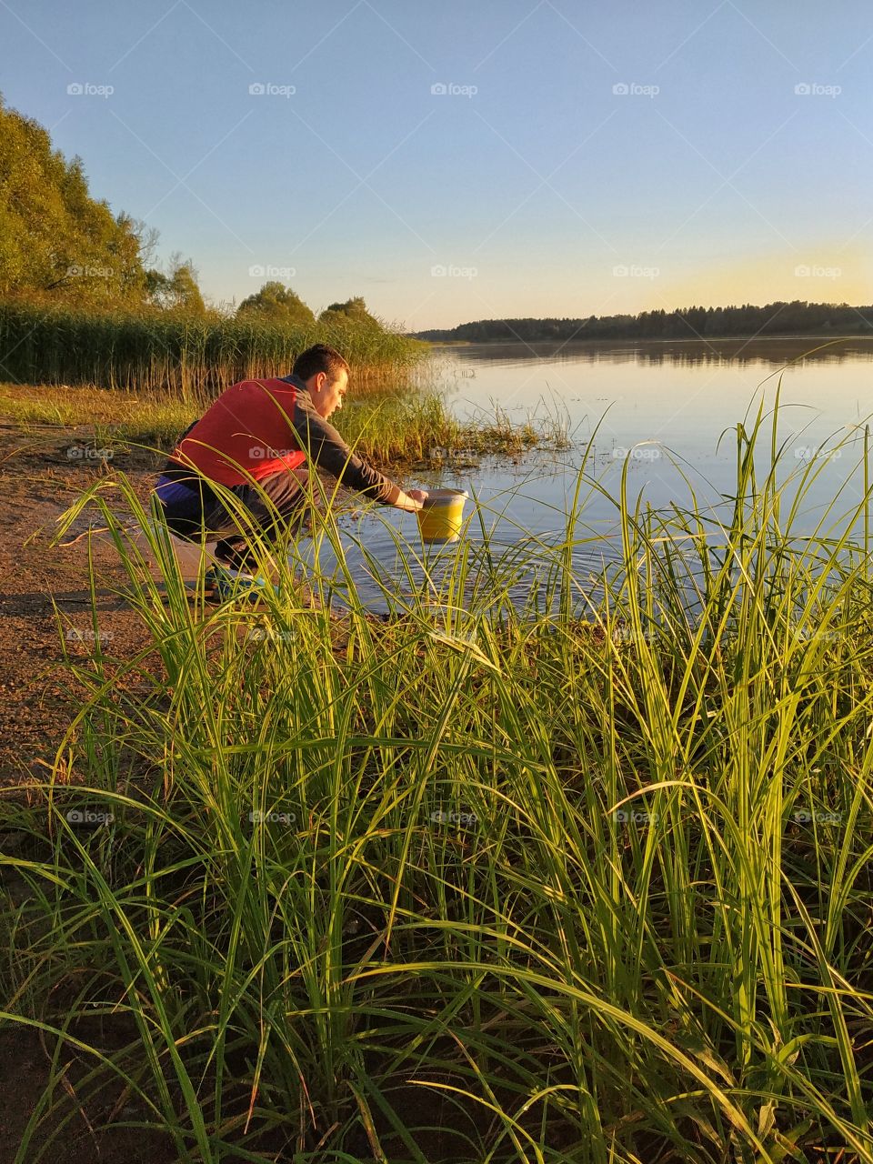 Getting ready to fish.
