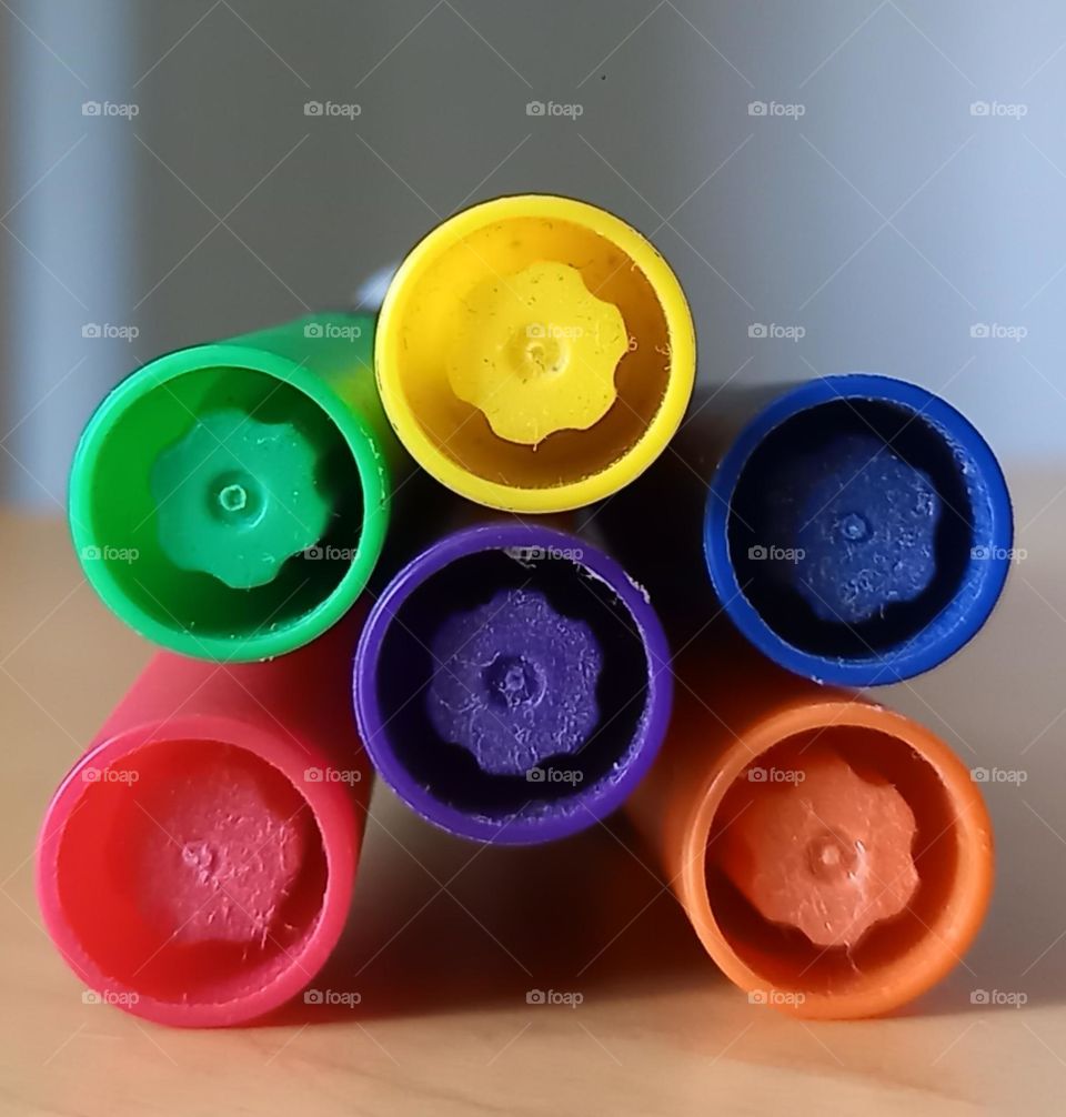 Rotuladores colores complementarios