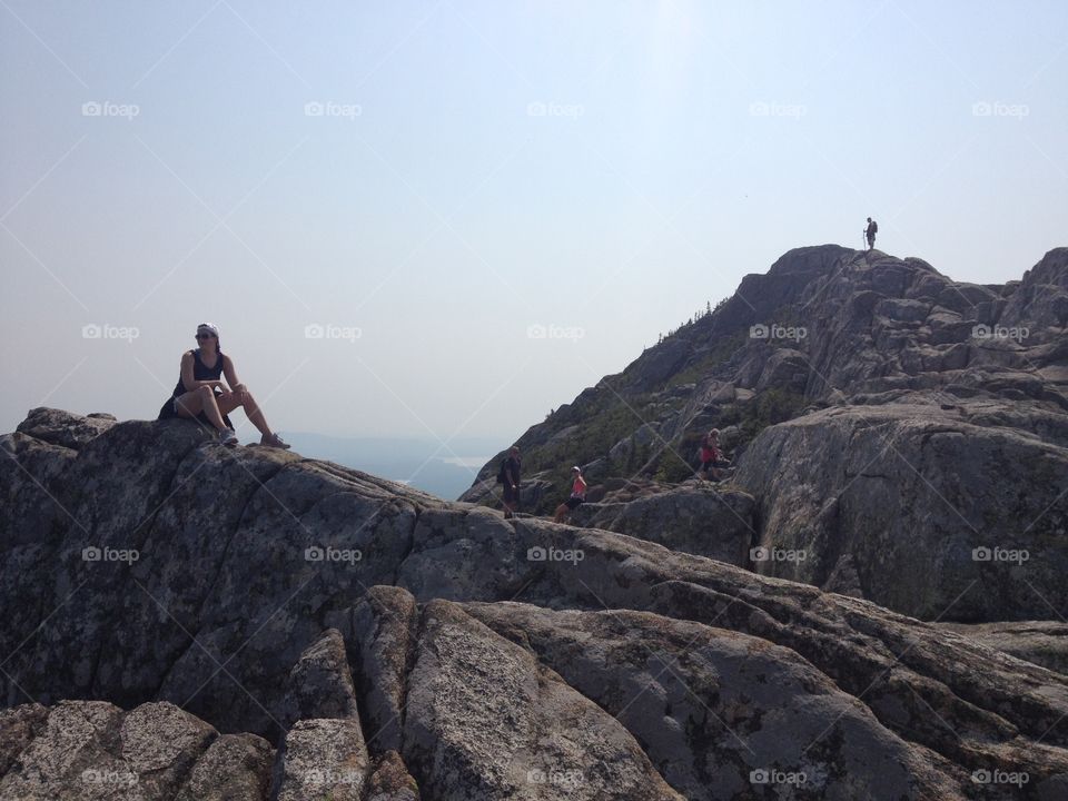 Top of mount chocorua in the white mountains of New Hampshire.