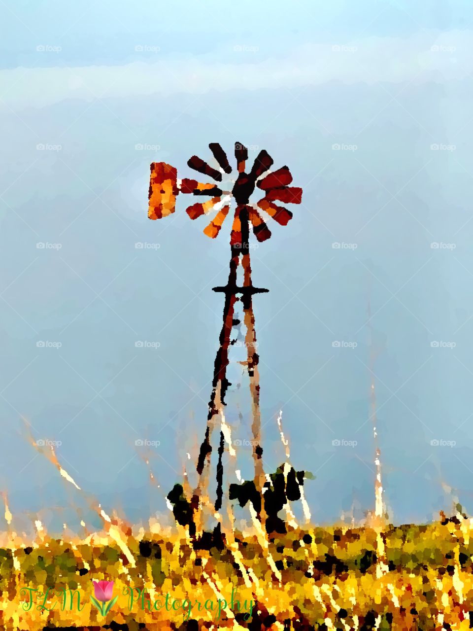 Windmill in country