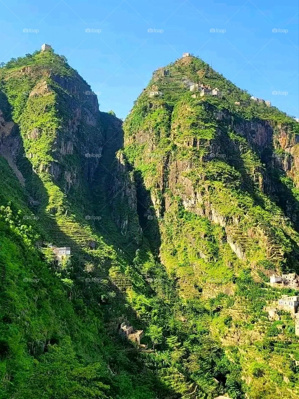 Glory be to God, the magnificent and picturesque view and the natural green trees are a view that is nothing more wonderful than it