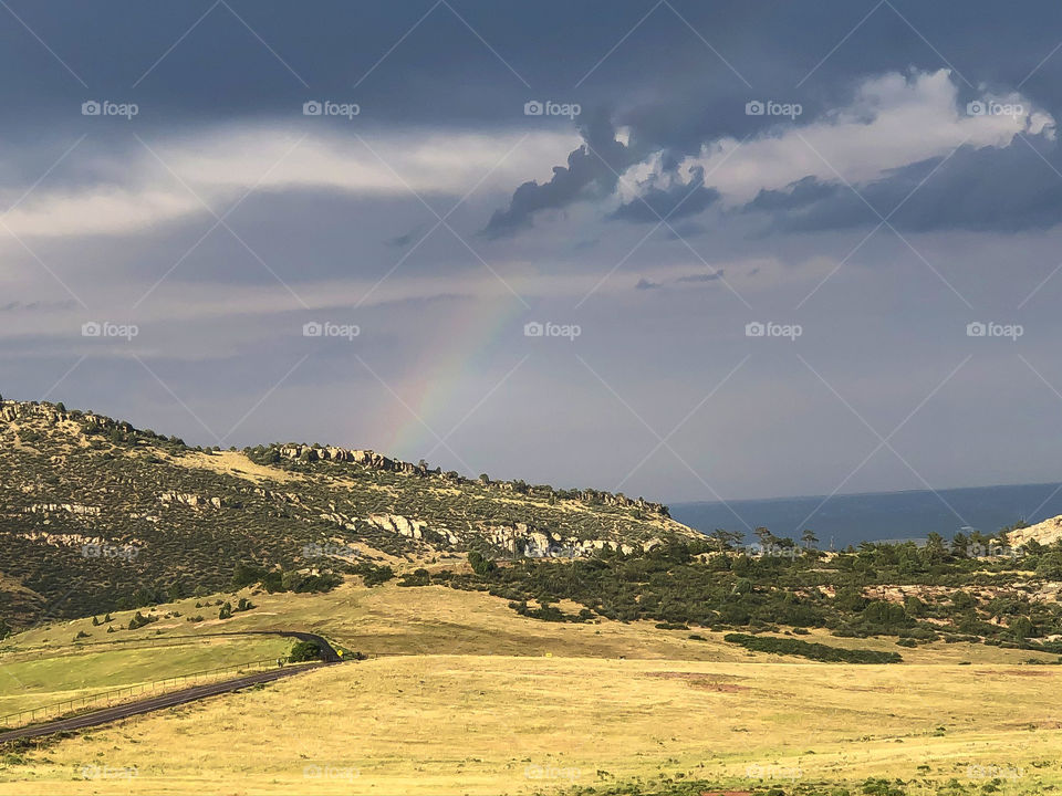 Rainbow over Colorado plateau