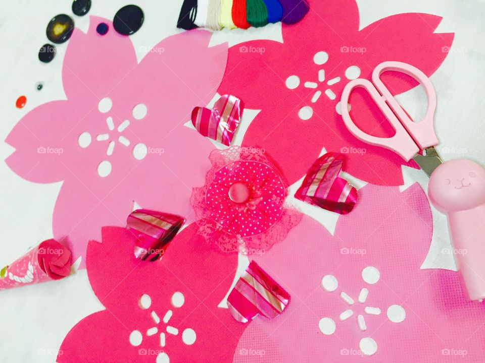 Close-up of pink objects