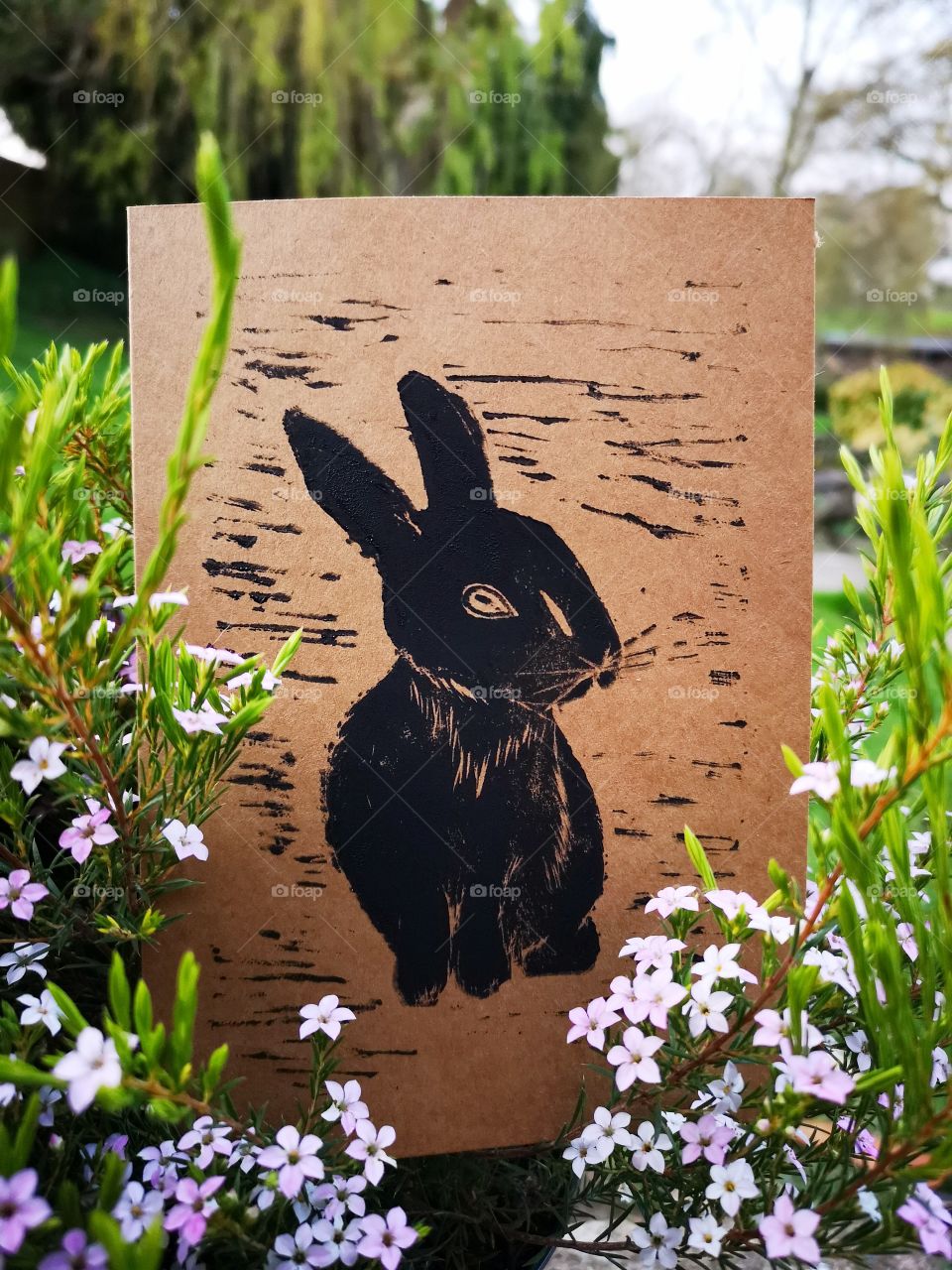 Art Card Easter Rabbit Hare
