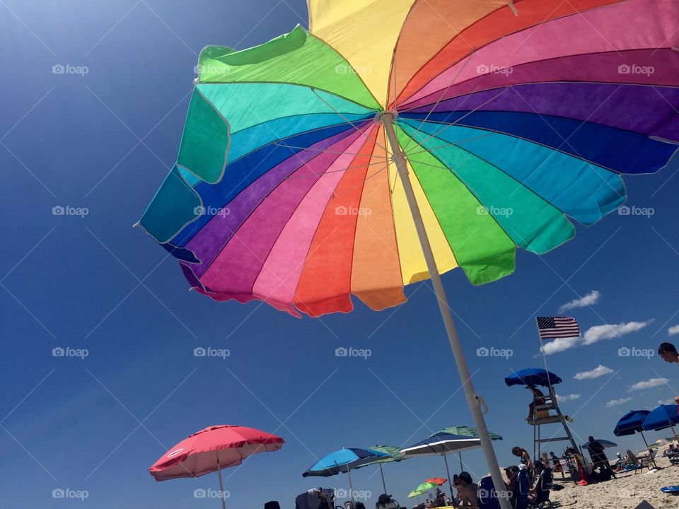 Beach umbrella . Color