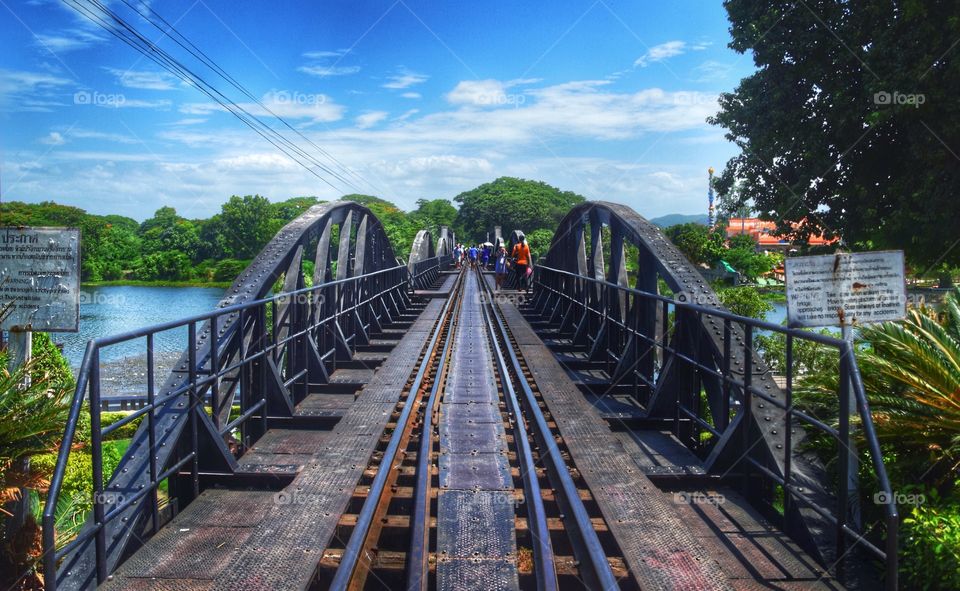 River Kwai Bridge. Historical World War II Bridge at Kanchanaburi , Thailand
