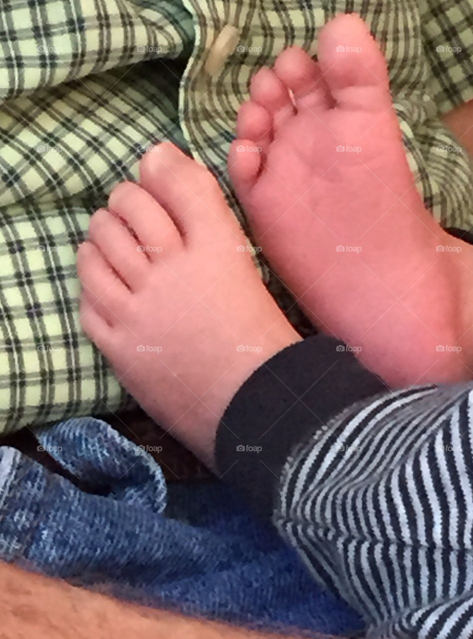 Newborn sweet baby feet.
