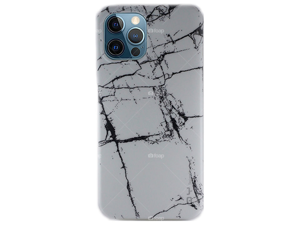 apple iPhone 12 / 12 Pro white matte marple design Back cover case silicone soft . Perfect Product Photo